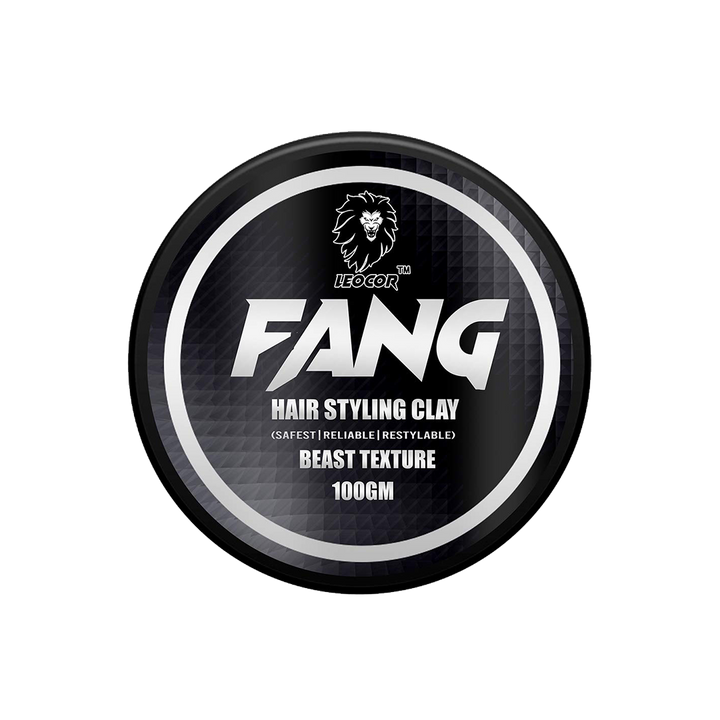 Fang Hair Clay Wax - Strong Hold, Natural Finish, Toxin-Free (100gm) - Leocor