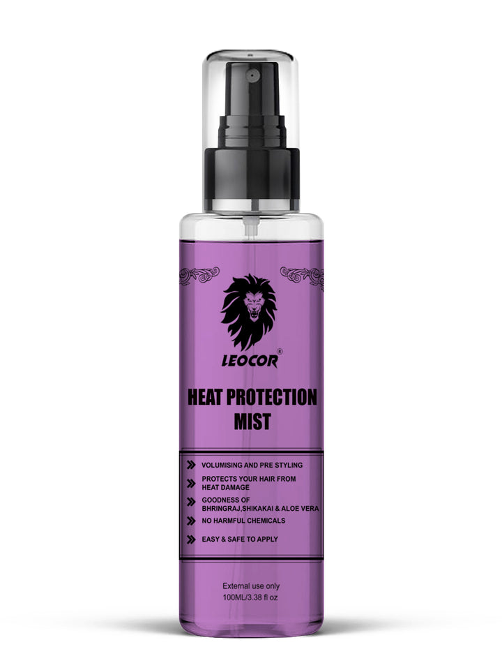 Leocor Heat Protection Mist Spray - Shield, Volumize & Style (120ml) - Leocor